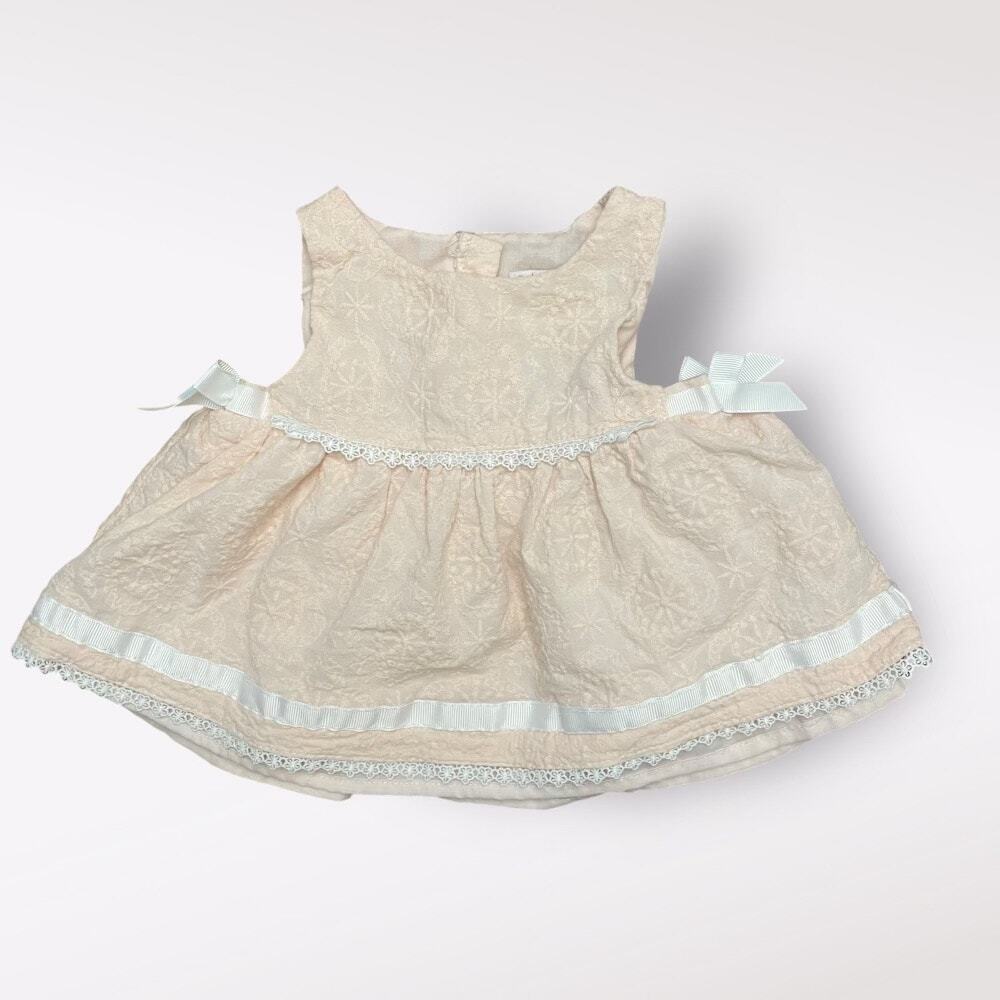 Catherine Malandrino Patterned Pink Short Baby Dress Size‎ 3-6 Months Coquette